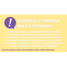 Papelaria online -Clube dos Adesivos - Assinatura mensal - Edição n° 13