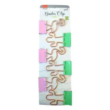 Binder Clip 25mm Nature (Cactos e Flamingo) – BRW