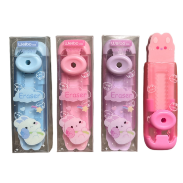 Borracha Retrátil Coelho Kawaii