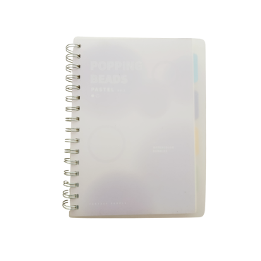 Papelaria - Caderno A5 com divisórias Tom Pastel Degradê