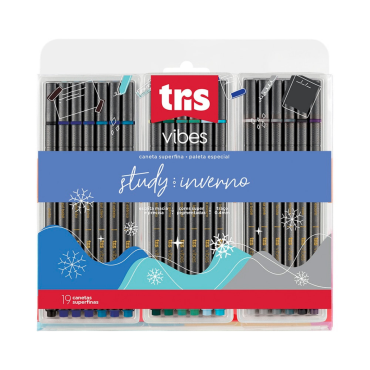 Caneta Superfina Vibes Study Inverno – 18 cores (0,4mm)