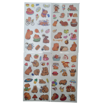 Cartela de Adesivo Capivara sortida