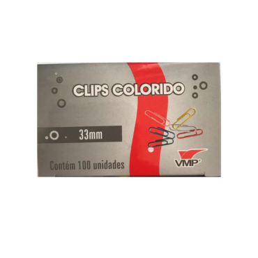 Clips coloridos vmp 33mm 100 unidades