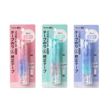 Cola em fita + Fita Corretiva - 2em1