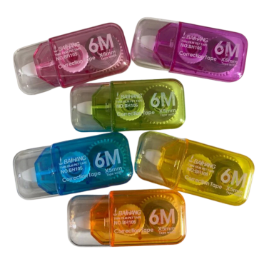 Fita Corretiva 6m x 5mm Neon Transparente - Bahang