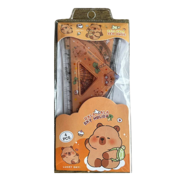 Kit com 4 Réguas de Capivara – Planet Paper Papelaria