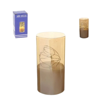 Luminária de Mesa com Luz LED 10×5cm Dourada