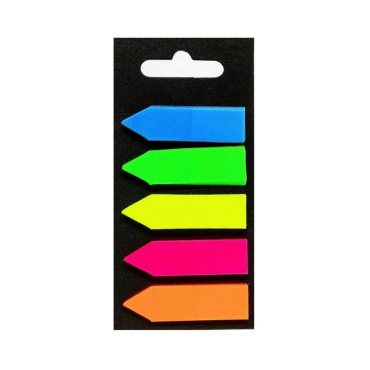 Marcador de Página Adesivo 5 Cores flags - Interponte  