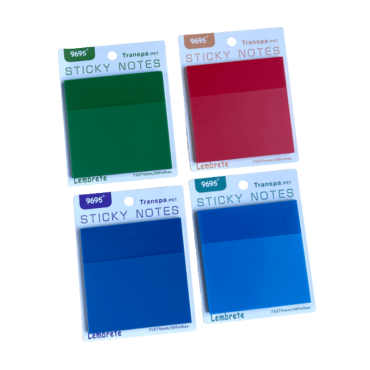 Papelaria - Notas autoadesivas - Sticky notes Transparente Coloridas 