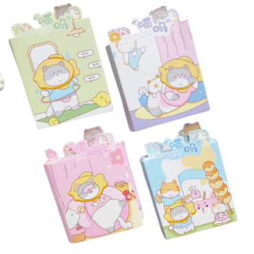 Papelaria - Notas autoadesivas livrinho - Sticky notes Gatinhos