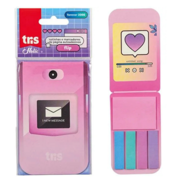 Papelaria - Notas autoadesivas Tris Holic Flip Celular - Tris