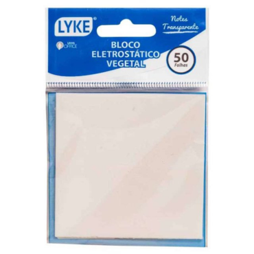 Papelaria - Notas eletrostáticas - TRANSPARENTE 76×76mm – Lyke 