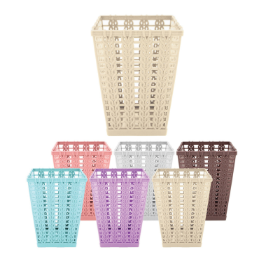 Papelaria - Organizador de Plástico Quadrado Trama Colors 12x9cm