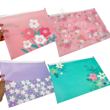 Papelaria - Pasta Arquivo Floral A4 - Interponte