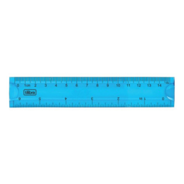 Papelaria - Régua Flexível 15 cm Azul – Tilibra