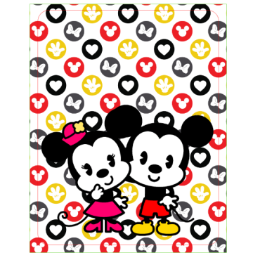 Adesivo Mickey e Minnie Cute