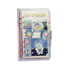 Papelaria online -Mini fichário Girl & Rabbit