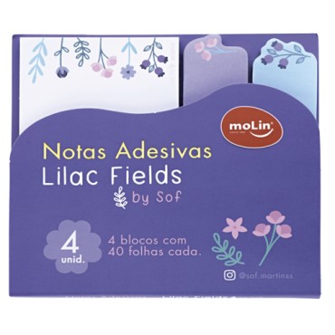 Bloco de notas adesivas Lilac Fields MOLIN